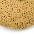 Cojín decorativo algodon redondo crochet LENKA MOUTARDE