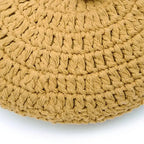 Cojín decorativo algodon redondo crochet LENKA MOUTARDE