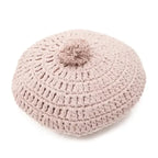 Cojín decorativo algodon redondo crochet LENKA ROSE NUDE