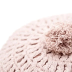 Cojín decorativo algodon redondo crochet LENKA ROSE NUDE