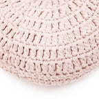Cojín decorativo algodon redondo crochet LENKA ROSE NUDE