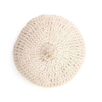 Cojín decorativo algodon redondo crochetLENKA ECRU