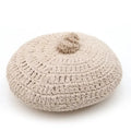 Cojín decorativo algodon redondo crochetLENKA ECRU