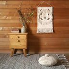 Cojín decorativo algodon redondo crochetLENKA ECRU