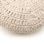 Cojín decorativo algodon redondo crochetLENKA ECRU