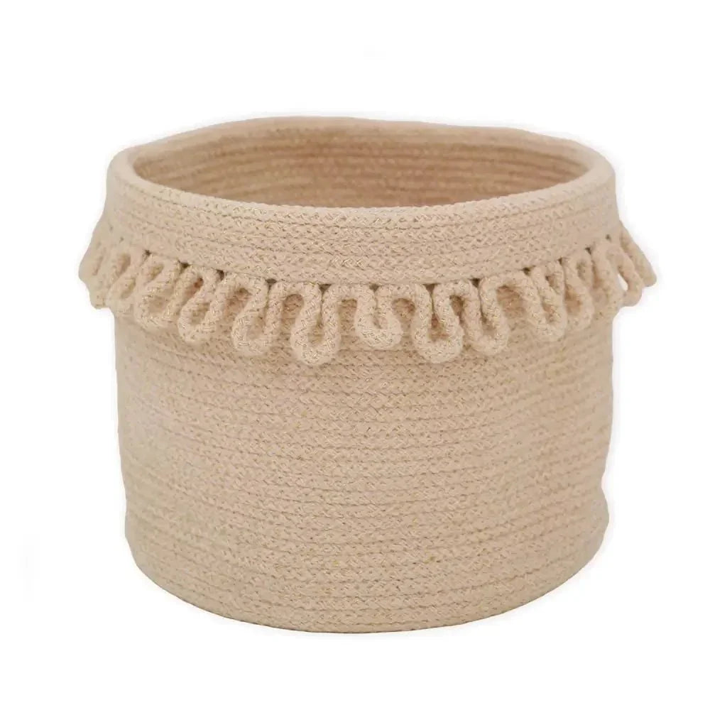 LOUNA Cotton Rope Storage Basket with "Petal" Finish