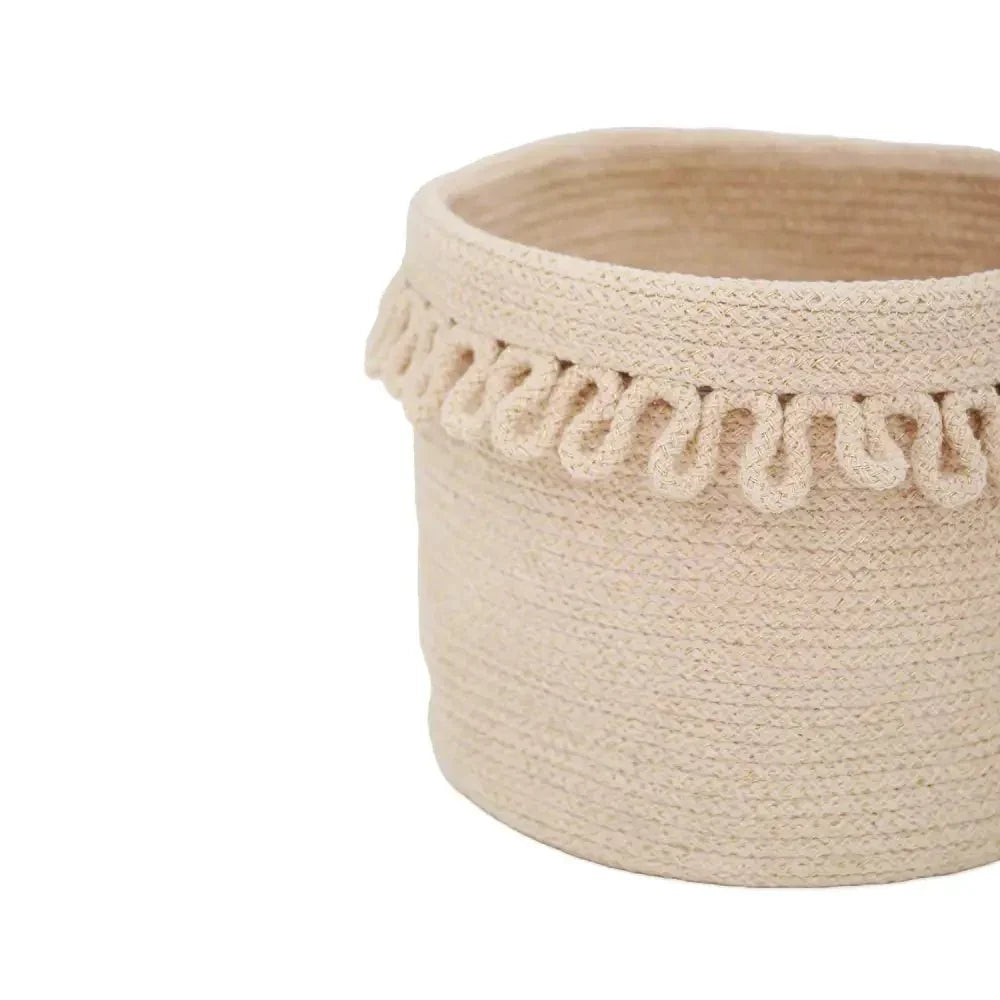 LOUNA Cotton Rope Storage Basket with "Petal" Finish