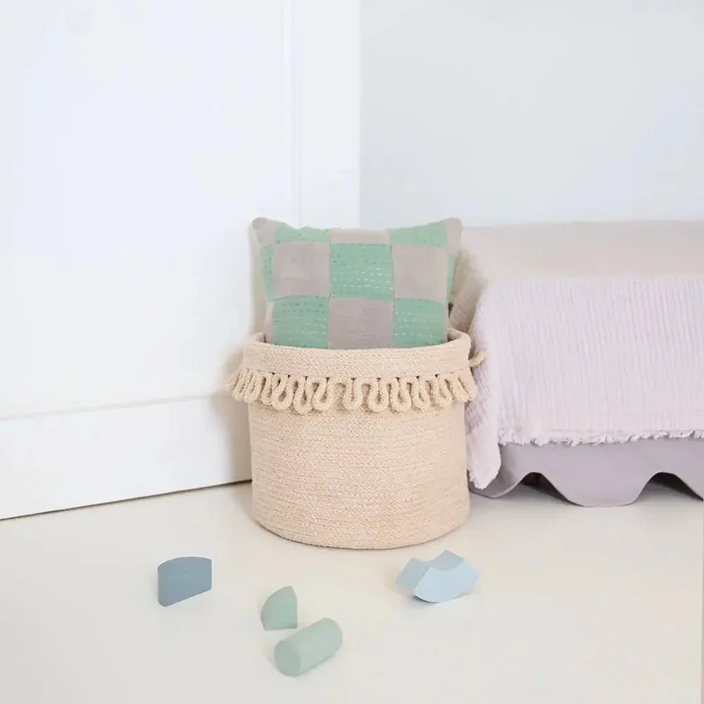 LOUNA Cotton Rope Storage Basket with "Petal" Finish