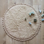 Alfombra Infantil 110 cm PERLA SABLE Algodón Lavable en lavadora