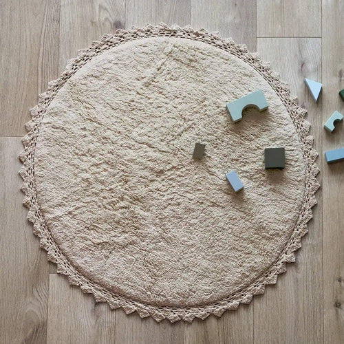 Alfombra Infantil 110 cm PERLA SABLE Algodón Lavable en lavadora