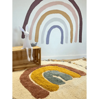 Alfombra Infantil 110 cm RAINBOW Algodón Lavable en lavadora