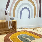 Alfombra Infantil 110 cm RAINBOW Algodón Lavable en lavadora