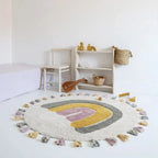 Alfombra Infantil 110 cm RAINBOW MOSS Algodón Lavable a máquina