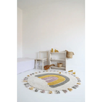 Alfombra Infantil 110 cm RAINBOW MOSS Algodón Lavable en lavadora