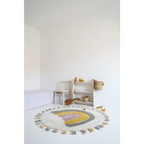 Alfombra Infantil 110 cm RAINBOW MOSS Algodón Lavable en lavadora