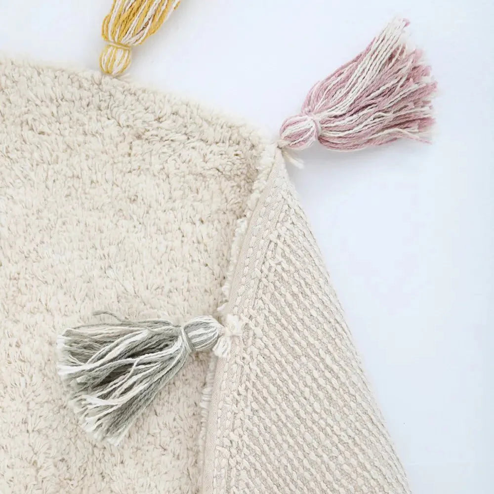 Alfombra Infantil 110 cm RAINBOW MOSS Algodón Lavable en lavadora