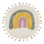 Alfombra Infantil 110 cm RAINBOW MOSS Algodón Lavable en lavadora