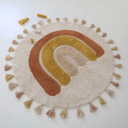 Alfombra Infantil 110 cm RAINBOW TOFFEE Algodón Lavable en lavadora