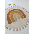 Alfombra Infantil 110 cm RAINBOW TOFFEE Algodón Lavable en lavadora