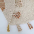 Alfombra Infantil 110 cm RAINBOW TOFFEE Algodón Lavable en lavadora