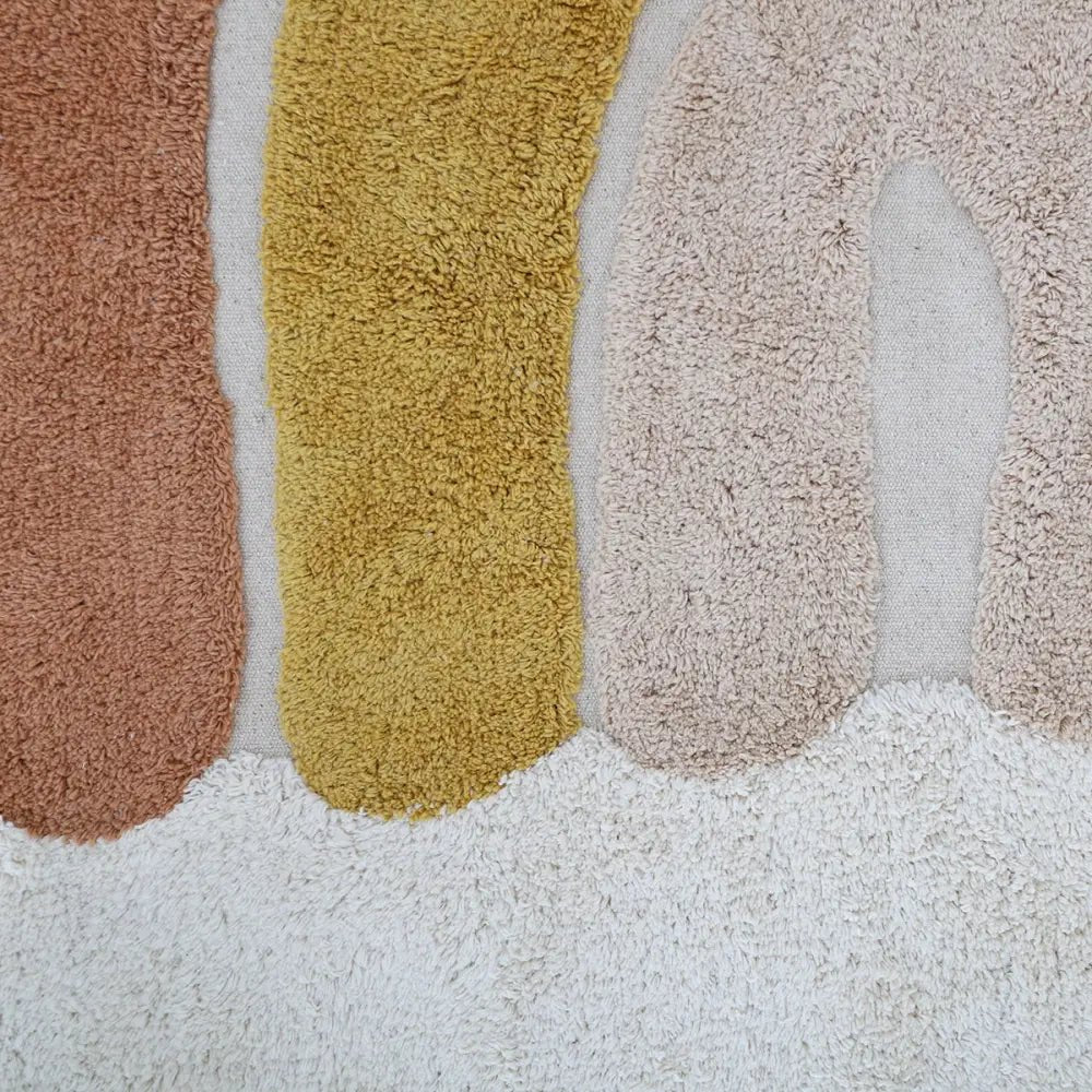 Alfombra Infantil 110 cm RAINBOW TOFFEE Algodón Lavable en lavadora