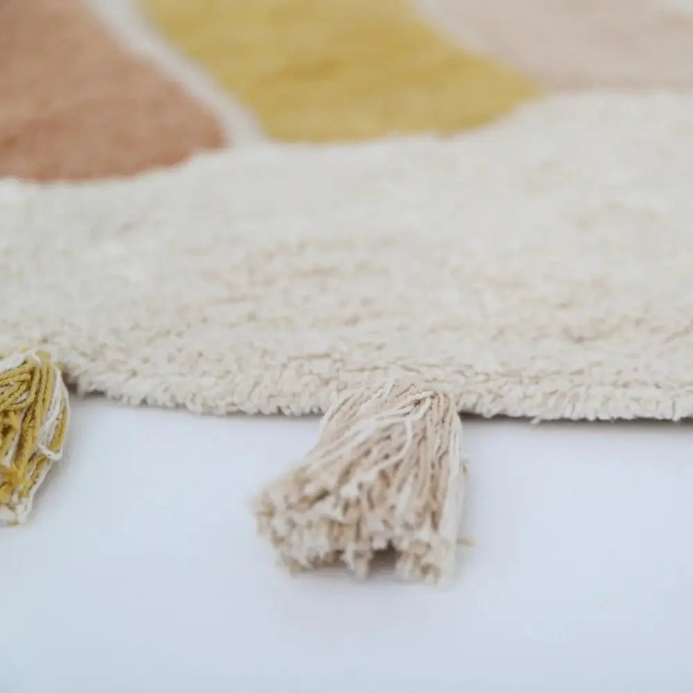 Alfombra Infantil 110 cm RAINBOW TOFFEE Algodón Lavable en lavadora