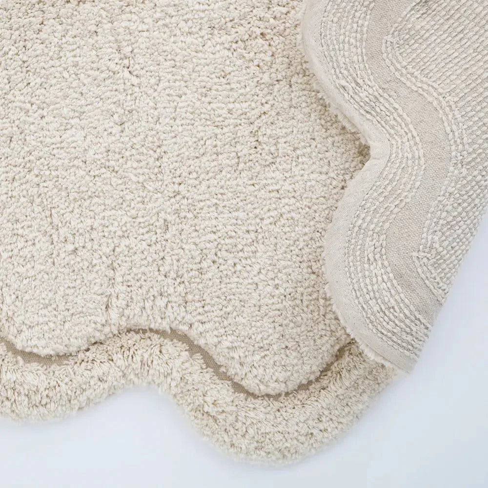 Alfombra Infantil 110 cm SWEET APRIL ECRU Algodón Lavable en lavadora