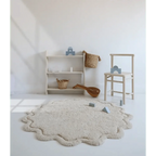 Alfombra Infantil 110 cm SWEET APRIL ECRU Algodón Lavable en lavadora