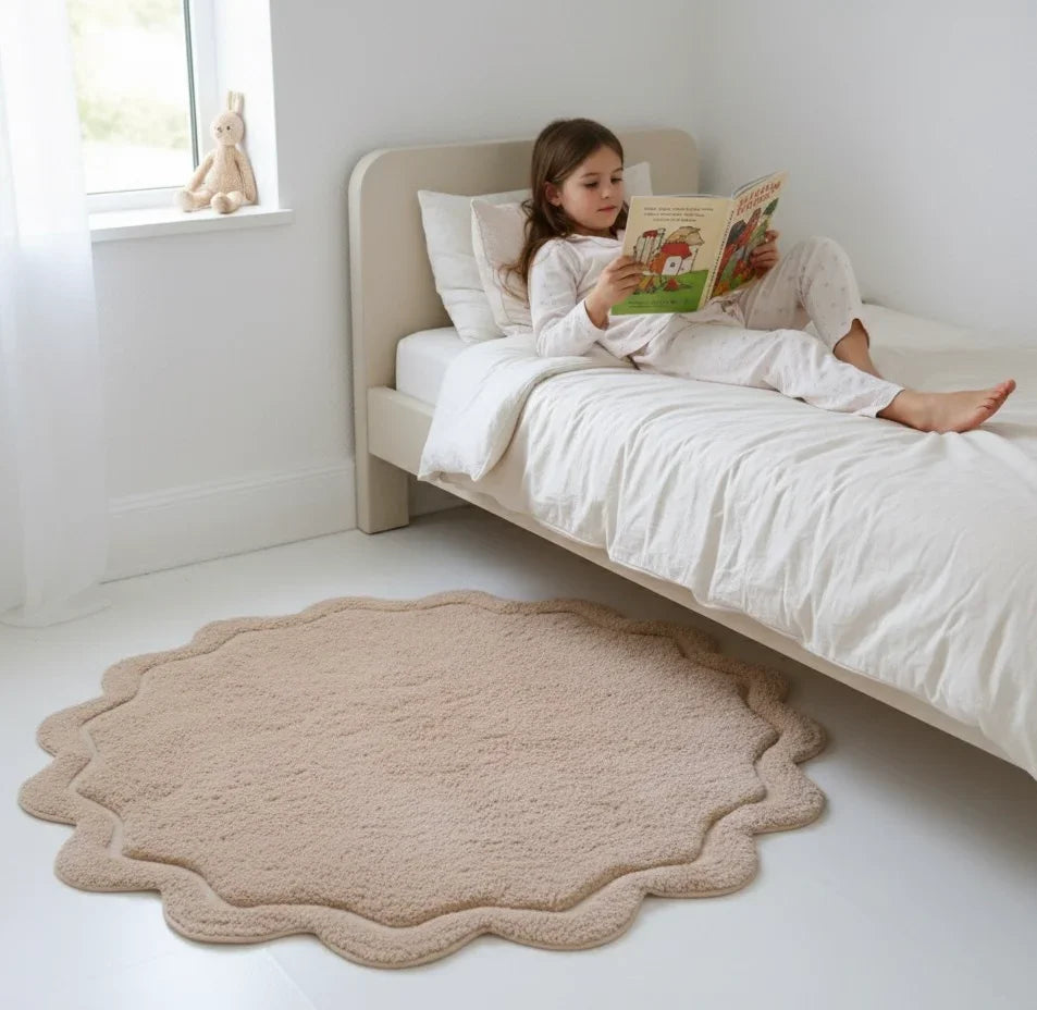 Alfombra Infantil 110 cm SWEET APRIL NUDE Algodón Lavable en lavadora