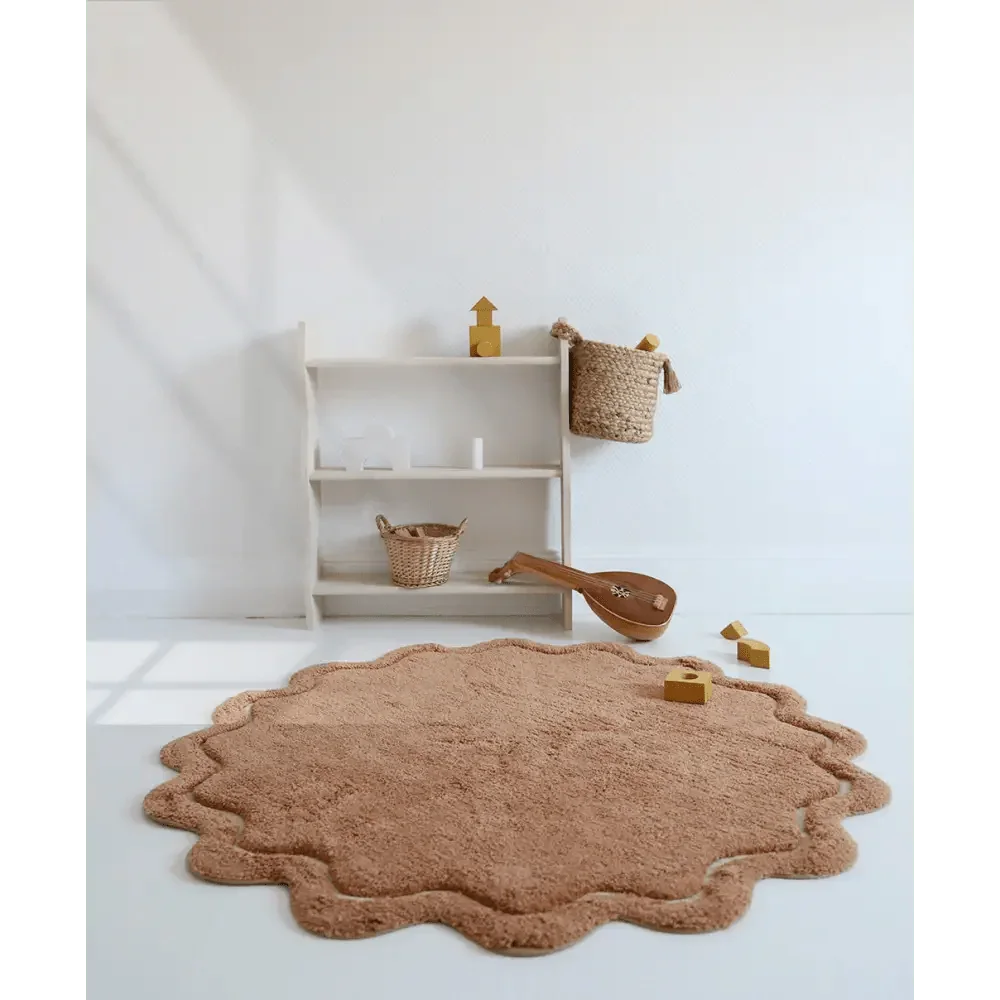 Alfombra Infantil 110 cm SWEET APRIL TOFFEE Algodón Lavable en lavadora