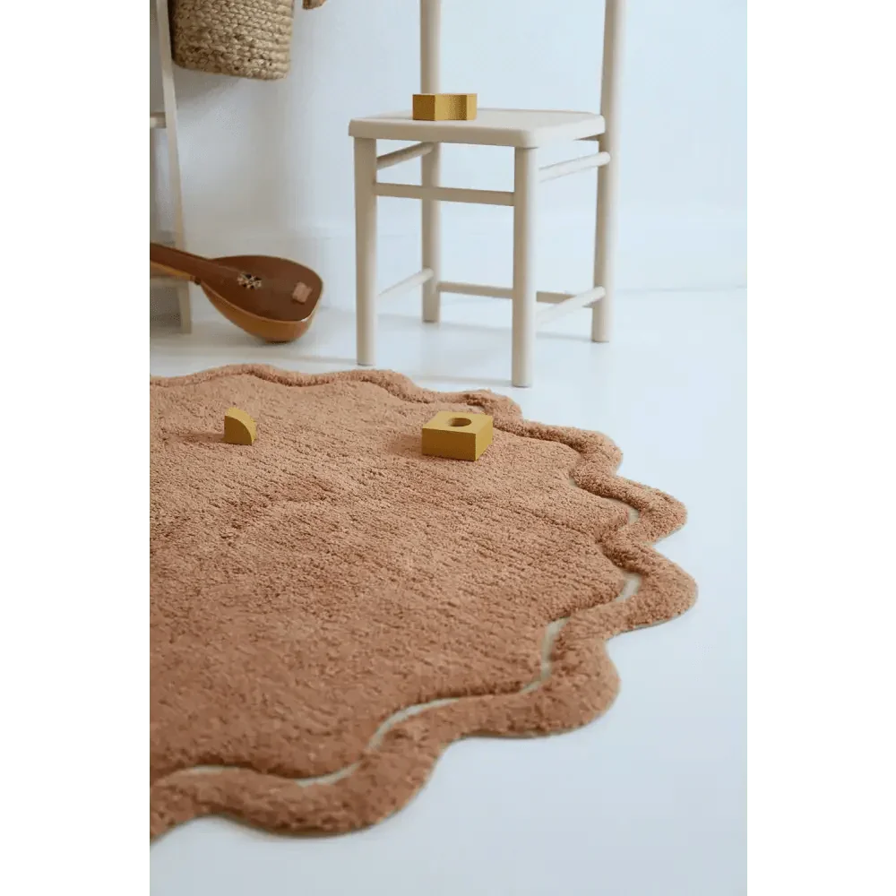 Alfombra Infantil 110 cm SWEET APRIL TOFFEE Algodón Lavable en lavadora