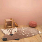 Alfombra Infantil 70x110 cm DEER Algodón Lavable en lavadora