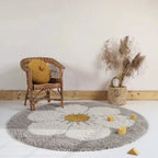 Alfombra Infantil BOHEMIAN DAISY ROND BEIGE
