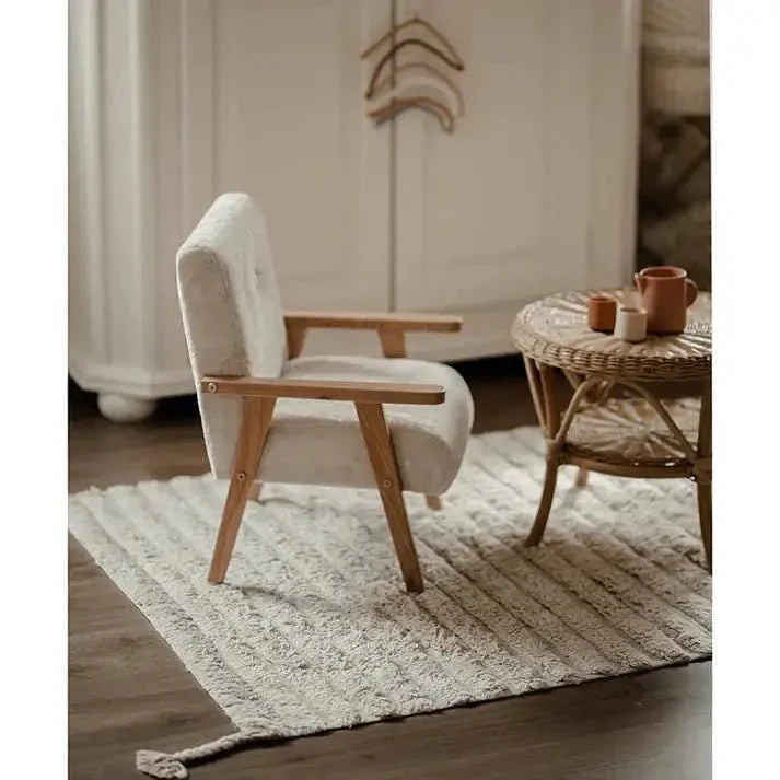 Alfombra Infantil DALIA NUDE Algodón Lavable en lavadora