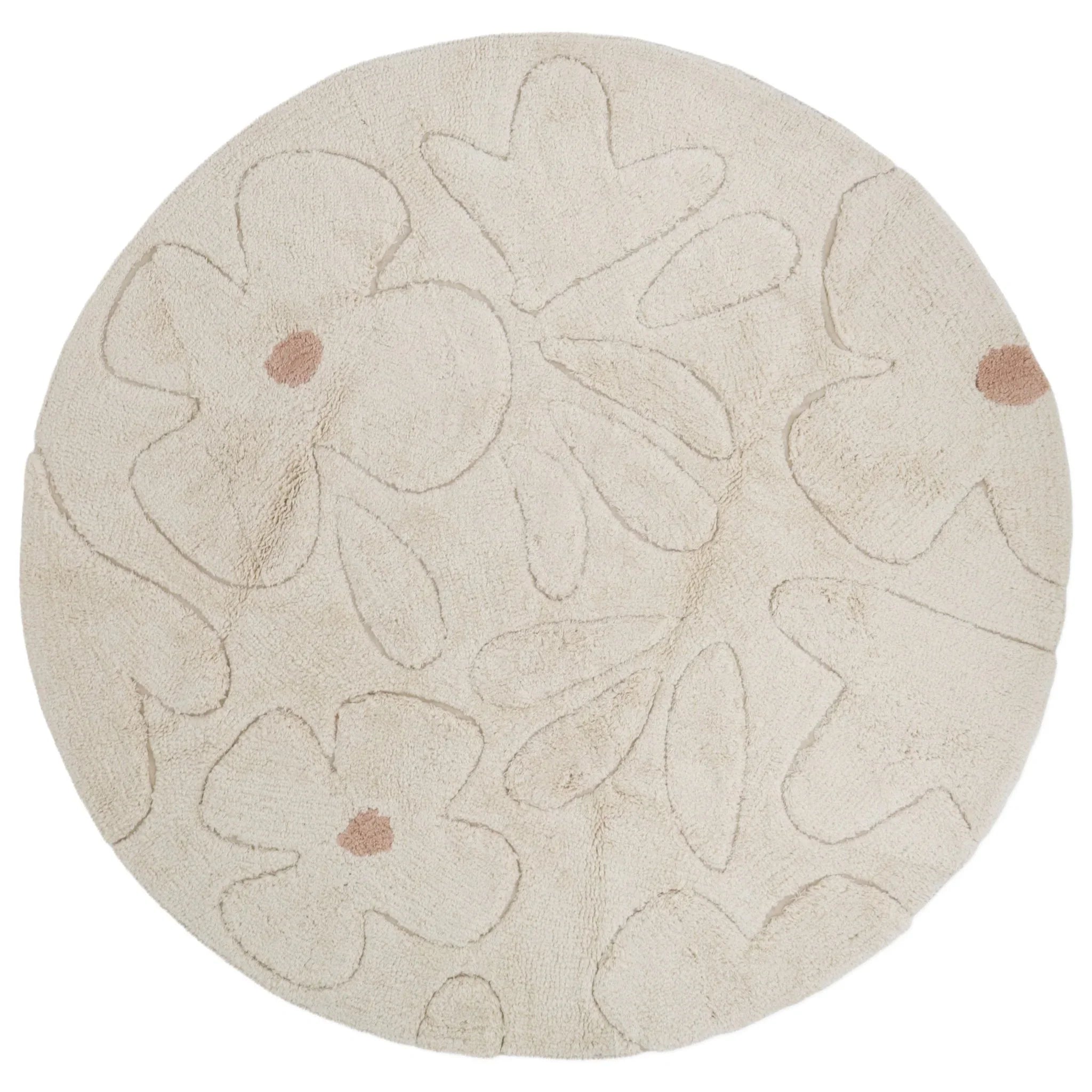 Alfombra infantil lavable GENTLE FLORA Redonda 140cm