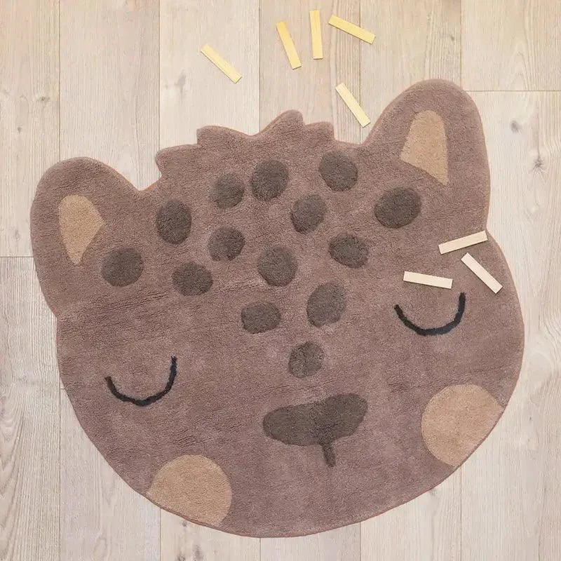 Alfombra Infantil Leopardo Sören 95x105cm para Dormitorio Infantil