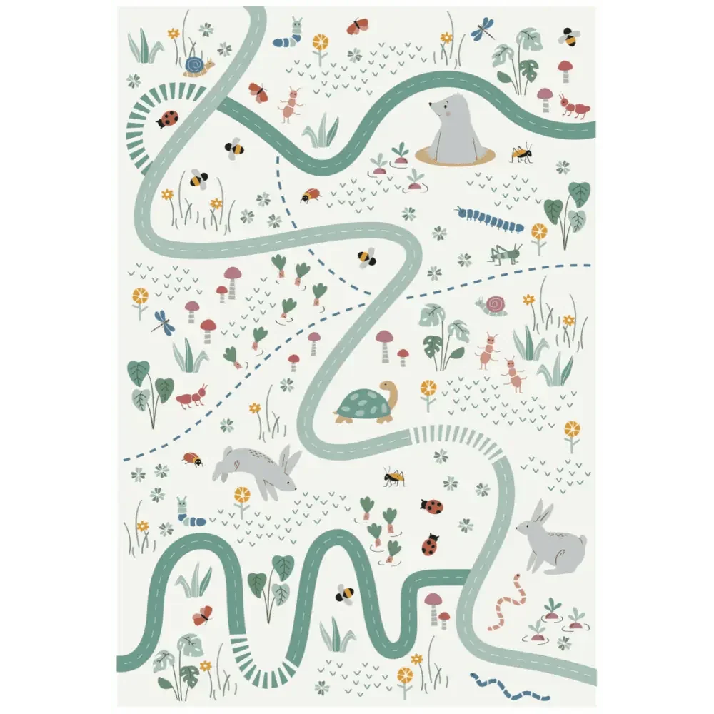 Alfombra Infantil PLAYRUG GARDEN LIFE 123x80