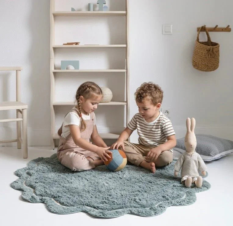 Alfombra lavable Infantil 110 cm SWEET APRIL AQUA