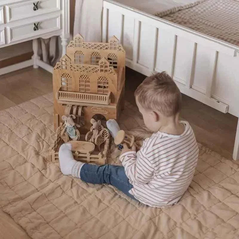 Alfombra de Descanso para bebé reversible Anna Terracotta 100 x 87 cm