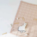 Alfombra de Descanso para bebé reversible Anna Terracotta 100 x 87 cm