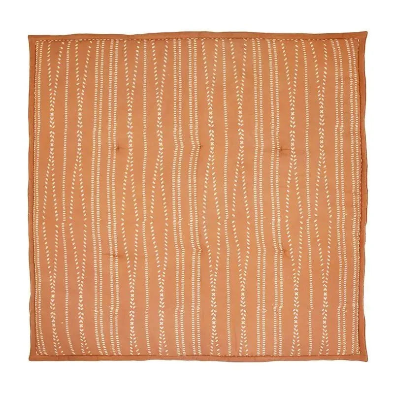 Alfombra de juegos infantil de algodón estampada estilo bohemio NEPO TERRACOTA 100x100