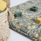 Alfombra bebe de juegos infantil algodón estampada fleurs FIDELIA 100x100