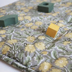 Alfombra bebe de juegos infantil algodón estampada fleurs FIDELIA 100x100