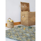 Alfombra bebe de juegos infantil algodón estampada fleurs FIDELIA 100x100