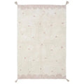 Alfombra de algodón lavable para dormitorio infantil con lunares MINNA 100x150