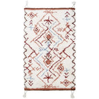 Alfombra de algodón lavable en lavadora berbère KARMEN 100x160