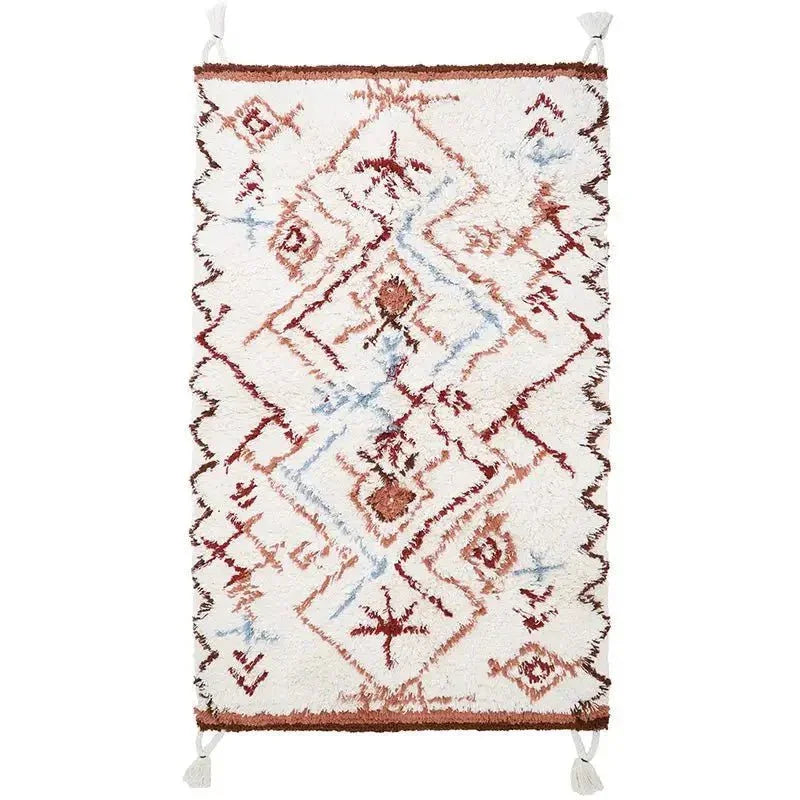 Alfombra de algodón lavable en lavadora berbère KARMEN 100x160