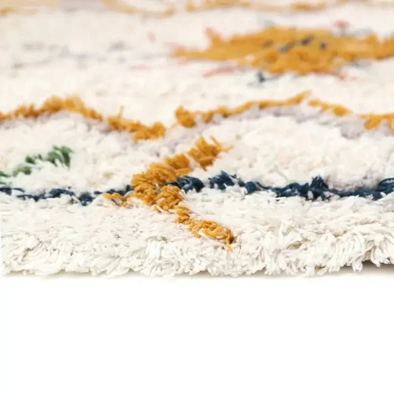 Alfombra infantil de algodón estilo berbère 100x160 lavable en máquina