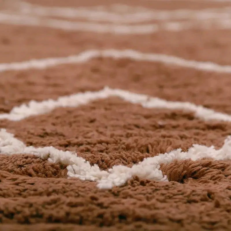 Alfombra de algodón lavable en lavadora LÄSSA TOFFEE M 135x190