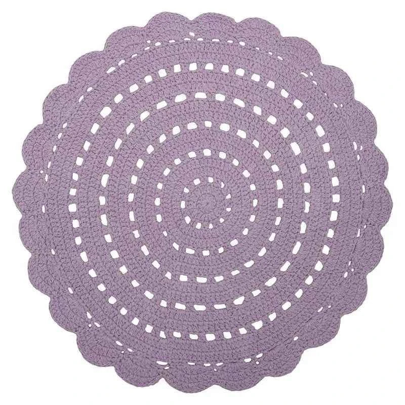 Alfombra infantil crochet ALMA MAUVE 120cm